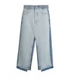 Stella Mccartney Denim Skirt With Contrasting Panel In Blue