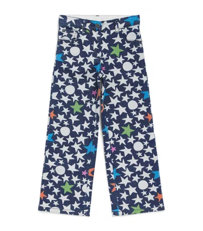 Stella Mccartney Kids' Organic Denim Star Jeans In Multi