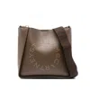 Stella Mccartney Logo Brown Shoulder Bag In Brown