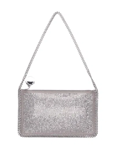 Stella Mccartney Chain Strap Rectangular Purse Top Handle In Brown