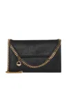 Stella Mccartney Mini Falabella Shaggy Faux Deer Bag In Black