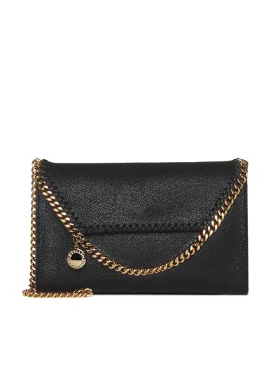 Stella Mccartney Mini Falabella Shaggy Faux Deer Bag In Black