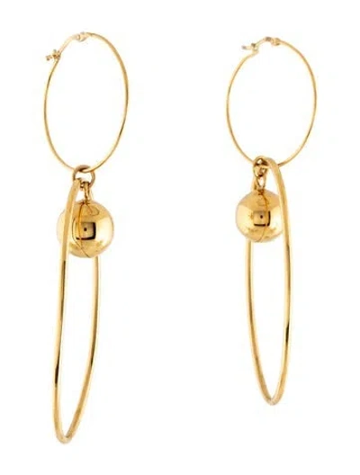 Pre-owned Stella Mccartney Oval Hoop Earrings In Multicolor