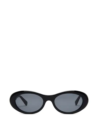 Stella Mccartney Oval-frame Sunglasses In Schwarz