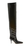 Stella Mccartney Over The Knee Patent Alter Mat Boots In Black
