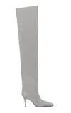 Stella Mccartney Over The Knee Patent Alter Mat Boots In Grey