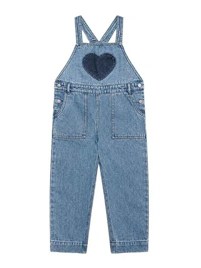 Stella Mccartney Kids' Overalls With Application In Blue
