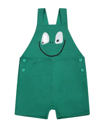 Stella Mccartney Babies' Overalls With Frog Pattern In Green