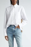 Stella Mccartney Oversize Cotton Button-up Shirt In 9500 - Natural