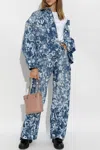 Stella Mccartney Animal Forest-print Denim Jacket In Blue