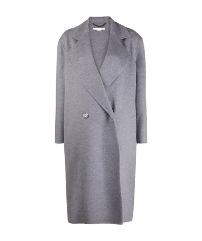 Stella Mccartney Oversize Double-breasted Wool Coat In Gray
