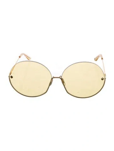 Pre-owned Stella Mccartney Oversize Gradient Sunglasses In Gold