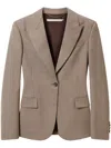 Stella Mccartney Oversize Houndstooth Blazer In Brown
