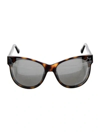 Pre-owned Stella Mccartney Oversize Mirrored Sunglasses In Brown