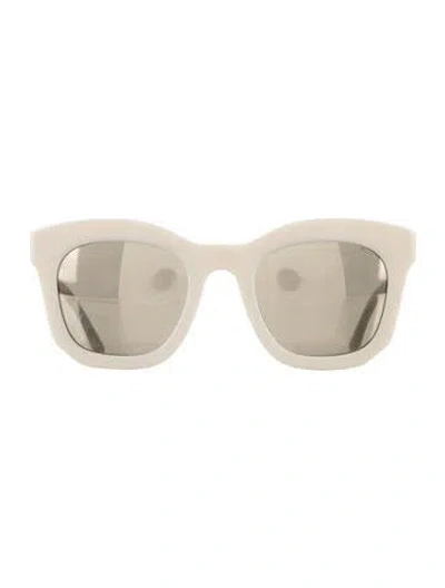 Pre-owned Stella Mccartney Oversize Mirrored Sunglasses In Neutrals