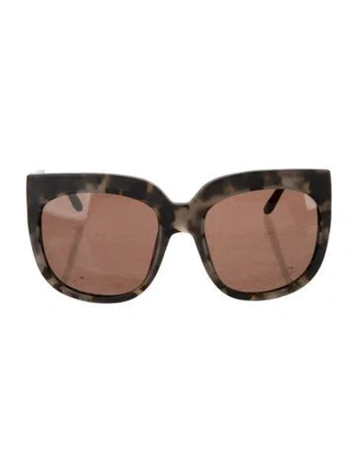 Pre-owned Stella Mccartney Oversize Tinted Sunglasses In Brown