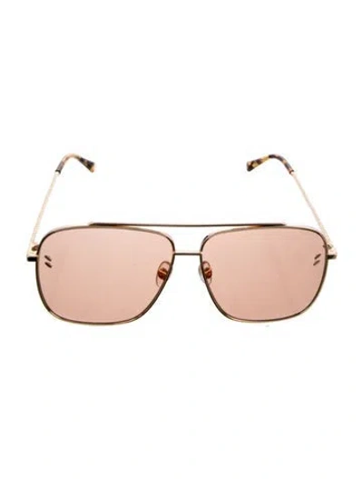 Pre-owned Stella Mccartney Oversize Tinted Sunglasses In Gold