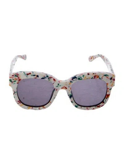 Pre-owned Stella Mccartney Oversize Tinted Sunglasses In White