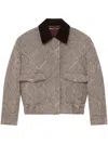 Stella Mccartney Bomber Oversize In Tweed Ricamato Donna In Brown