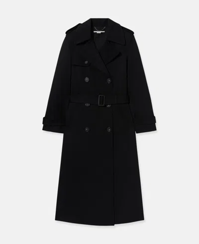 Stella Mccartney Oversized Belted Trench Coat In Black