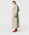 Stella Mccartney Oversized Belted Trench Coat In Sand