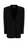 Stella Mccartney Fluid Viscose Blend Oversized Blazer In Black