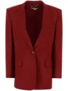Stella Mccartney Oversize Wool Blazer Flap Pockets In Red