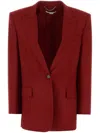 Stella Mccartney Oversize Wool Blazer Flap Pockets In Red