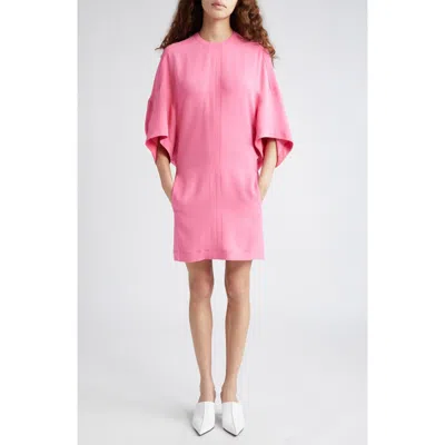 Stella Mccartney Oversized Cape Sleeve Cady T-shirt Dress In Pink