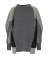 Stella Mccartney Oversized Colour-block Jumper In Black