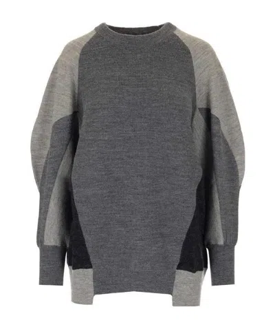 Stella Mccartney Oversized Colour-block Jumper In Black