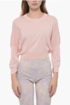 STELLA MCCARTNEY OVERSIZED CROP SWEATER WITH STITCH DETAILS