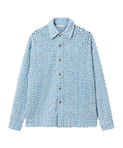STELLA MCCARTNEY STELLA MCCARTNEY OVERSIZED DENIM BOUCLÉ SHIRT
