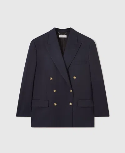 Stella Mccartney Oversized Double-breasted Blazer In Blue