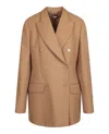 Stella Mccartney Oversized-double Breasted Blazer In Brown