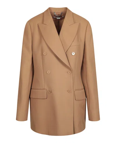 Stella Mccartney Oversized-double Breasted Blazer In Brown
