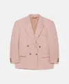Stella Mccartney Oversized Double-breasted Blazer In Dusty Pink