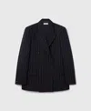Stella Mccartney Oversized Double-breasted Blazer In Navy