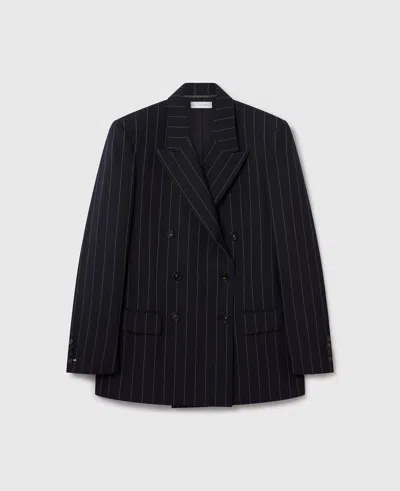 Stella Mccartney Oversized Double-breasted Blazer In Navy