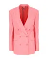 Stella Mccartney Stella Mc Cartney Pink Twill Oversize Blazer In Pink