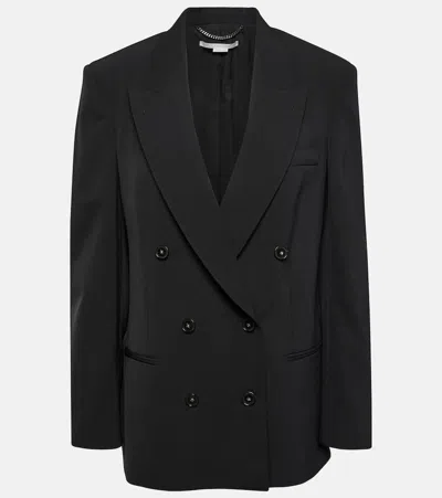 Stella Mccartney Stella Mc Cartney Oversized Double Breasted Blazer In Black