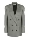 Stella Mccartney Double-breasted Blazer In Grey
