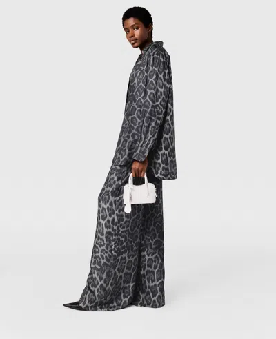 Stella Mccartney Oversized Drawstring Leopard Print Pants In Multi