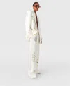 Stella Mccartney Oversized Floral Double-breasted Blazer In Cream