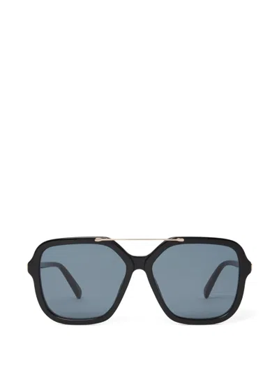 Stella Mccartney Oversized Geometric-frame Sunglasses In Schwarz