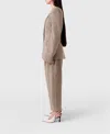 Stella Mccartney Oversized Houndstooth Single-breasted Blazer In Brown