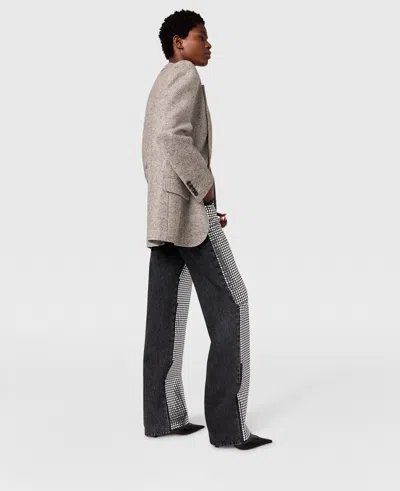 Stella Mccartney Oversized Mirror-embellished Denim Chap Jeans