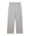 Stella Mccartney Oversized Mixed Stripe Cargo Trousers In White