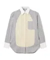 Stella Mccartney Oversized Mixed Stripe Shirt In Multi