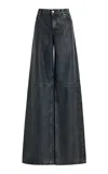 Stella Mccartney Oversized Rigid Low-rise Wide-leg Jeans In Medium Wash